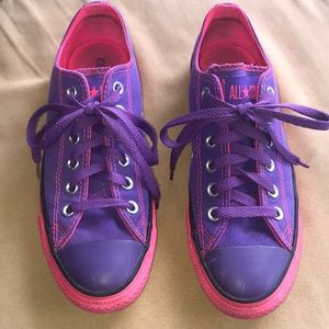 Neon Purple and Pink Converse Size 8